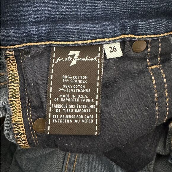 7Seven for All Mankind Skinny Jeans 27 Med/ Dark Wash Sz 26 - Picture 7 of 7